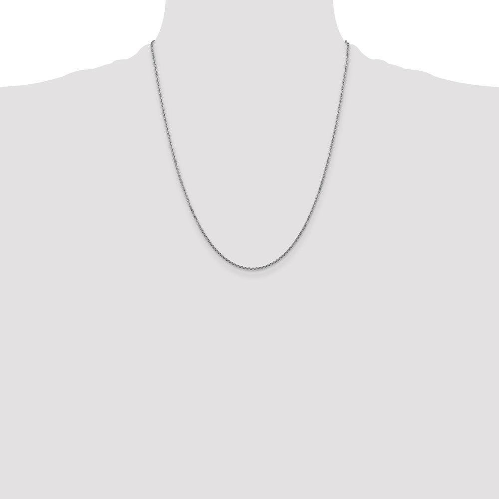 14k WG 1.45mm D/C Cable Chain (2.36 grams)