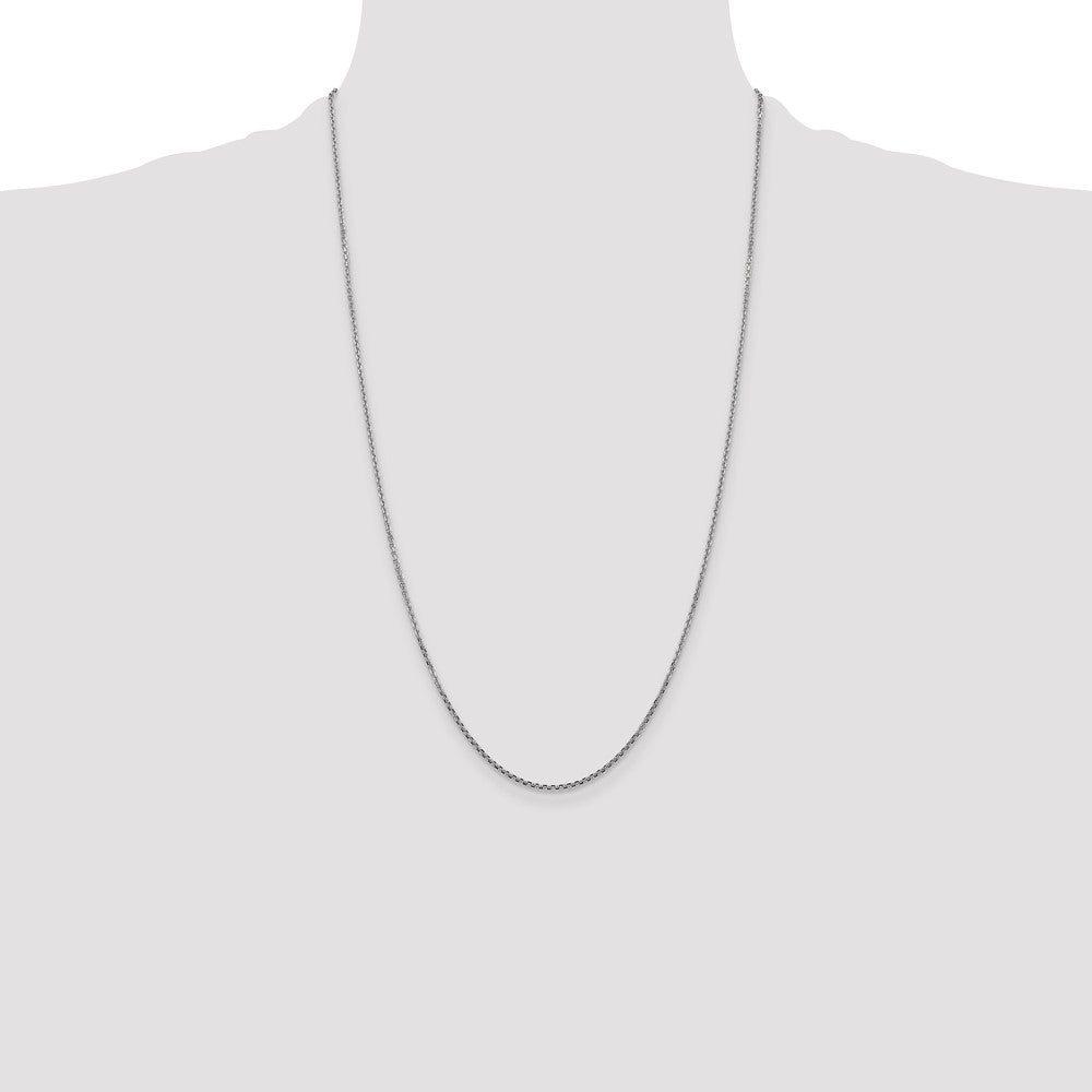 14k WG 1.45mm D/C Cable Chain (2.36 grams)