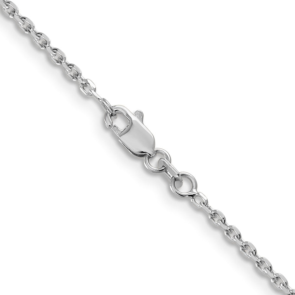 14k WG 1.65mm D/C Cable Chain (3.98 grams)