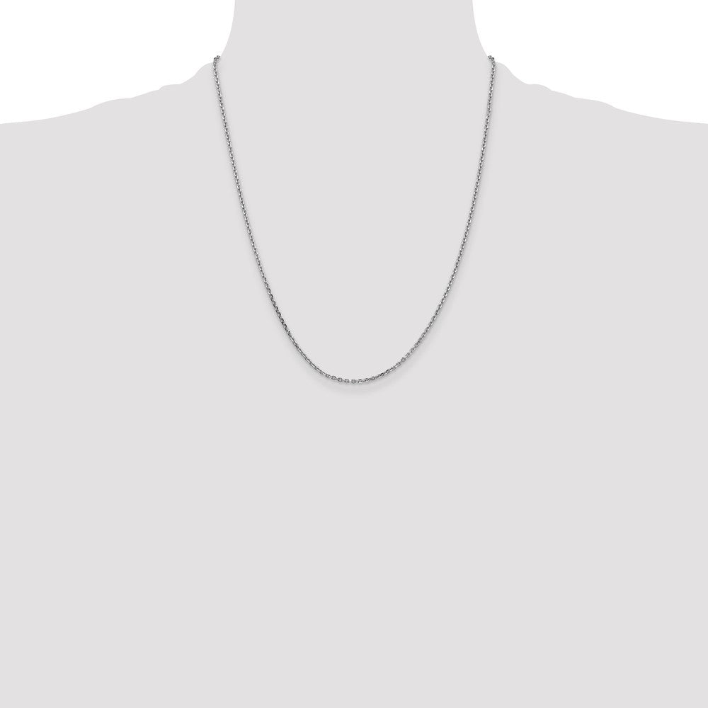 14k WG 1.65mm D/C Cable Chain (3.98 grams)