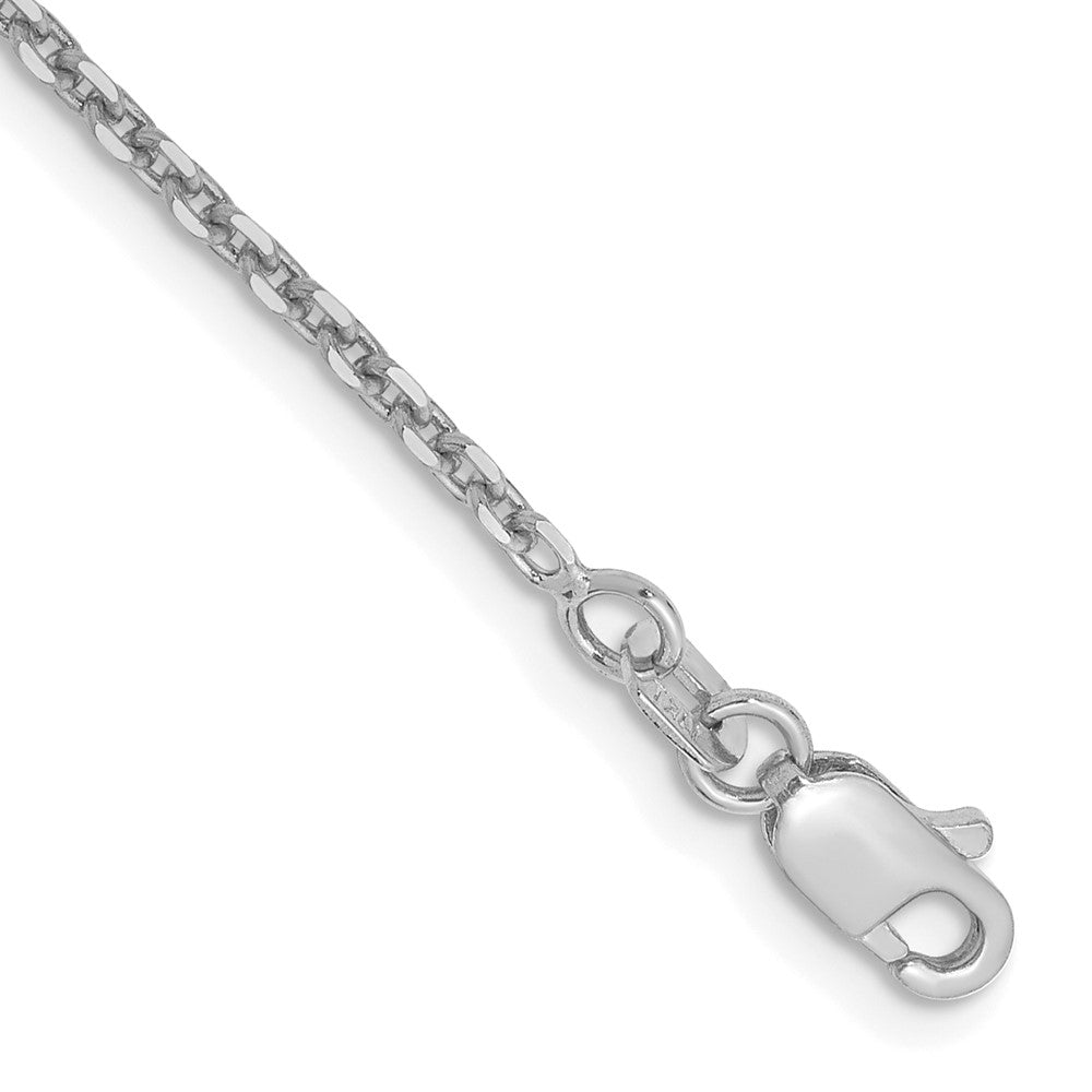14k WG 1.65mm D/C Cable Chain Bracelet (2.37 grams)