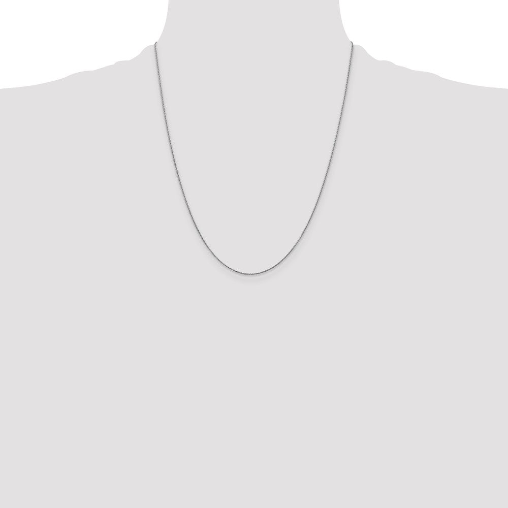 14k WG .85mm D/C Spiga with Spring Ring Clasp Chain (1.43 grams)