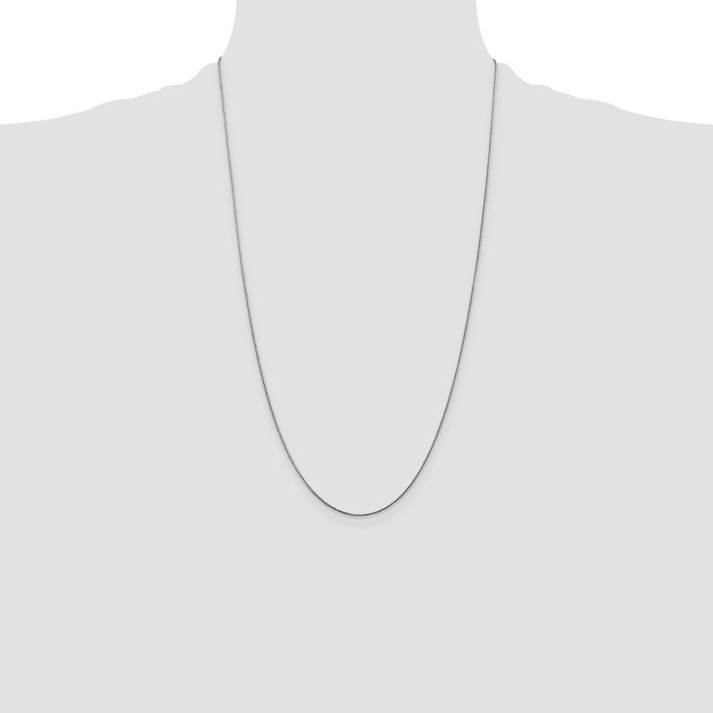 14k WG .85mm D/C Spiga with Lobster Clasp Chain (1.40 grams)