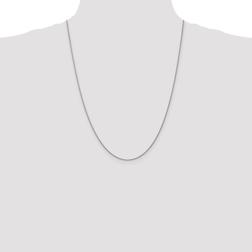 14k WG 1.05mm D/C Spiga with Lobster Clasp Chain (1.80 grams)