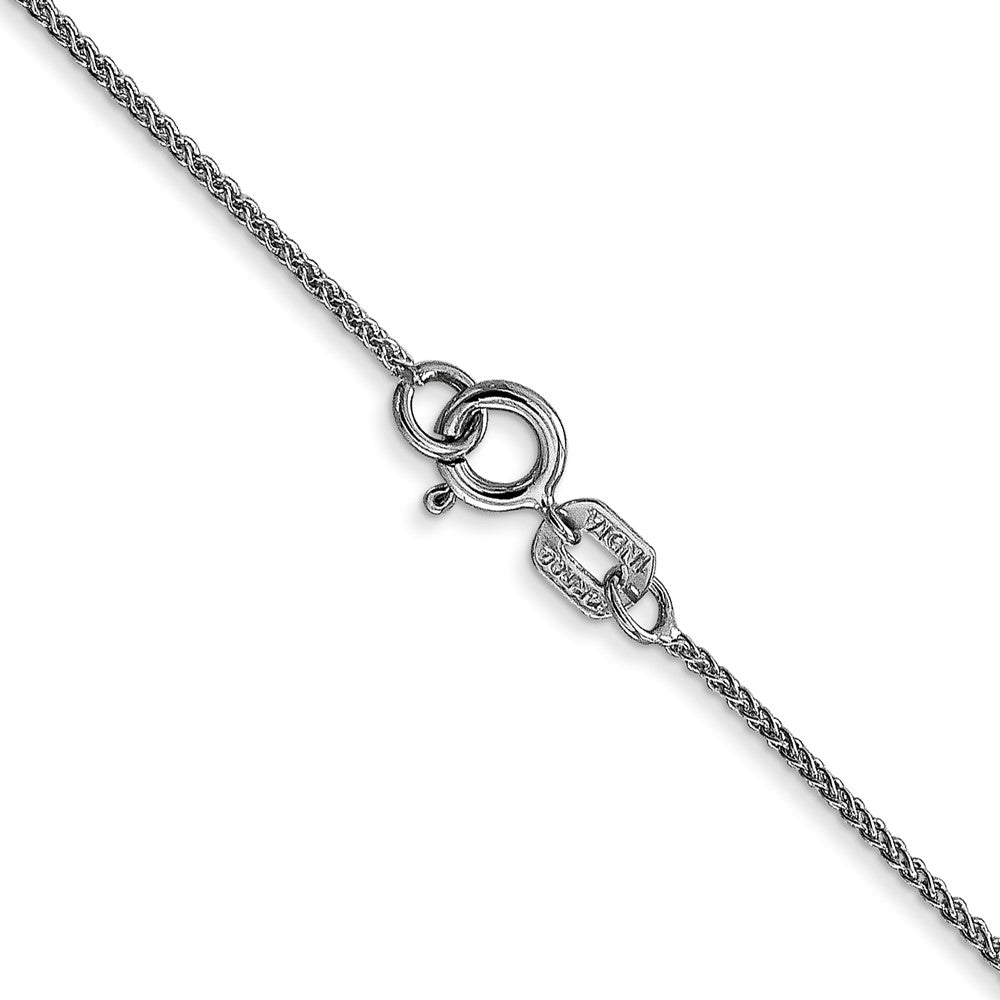 14k WG .85mm Spiga with Spring Ring Clasp Chain (1.17 grams)