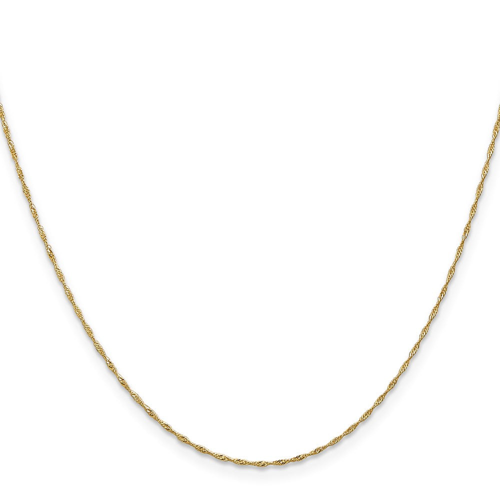 14k 1mm Singapore Chain (0.66 grams)