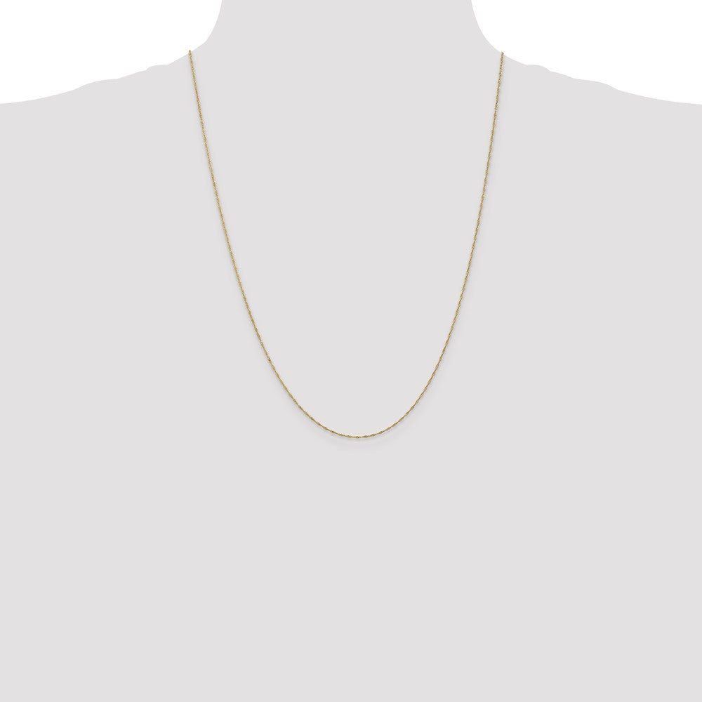 14k 1mm Singapore Chain (0.66 grams)