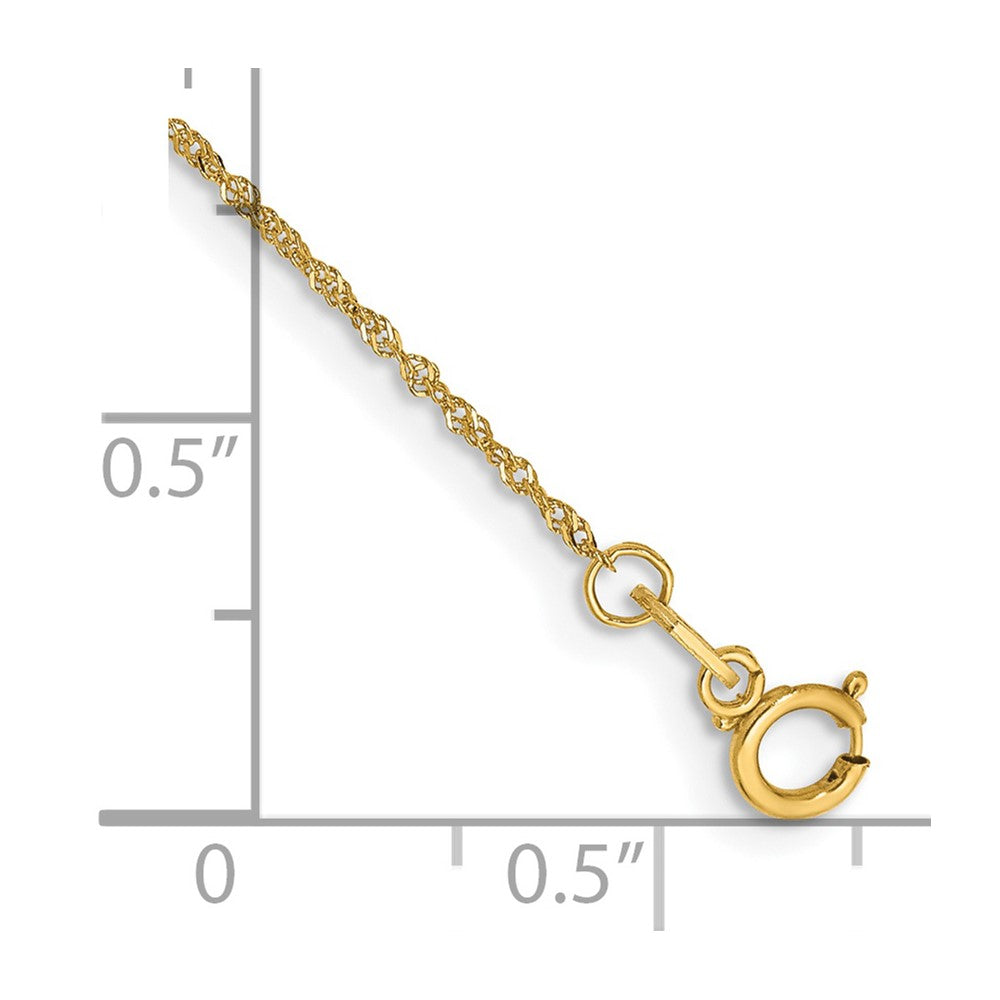 14k 1mm Singapore Chain Bracelet (0.31 grams)
