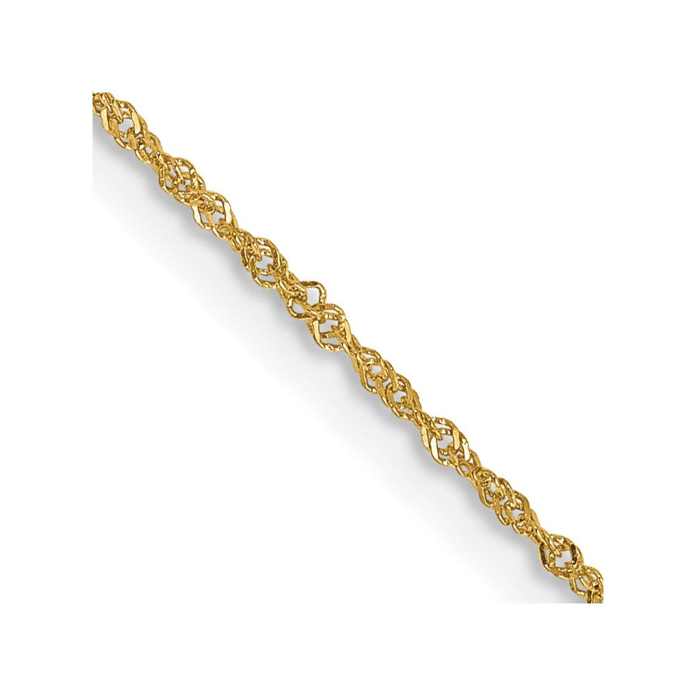 14k 1mm Singapore Chain (0.66 grams)