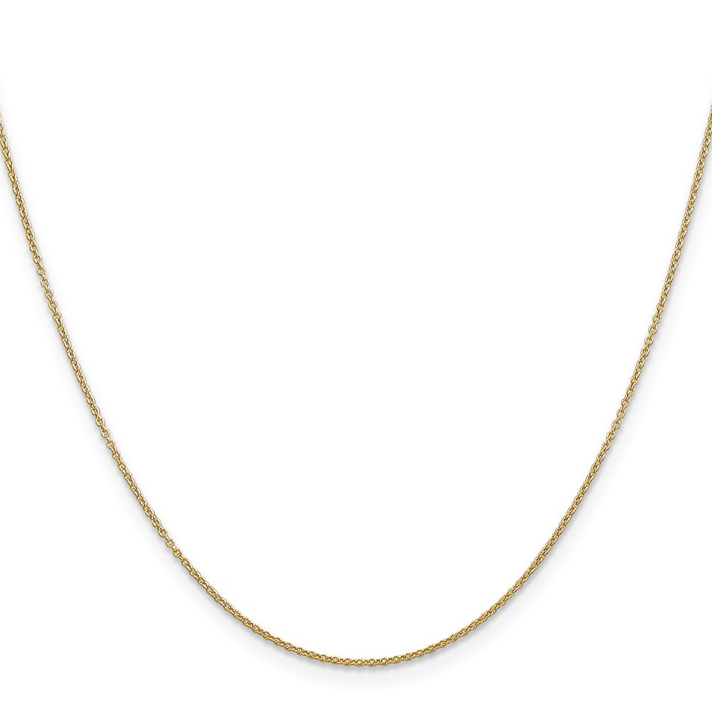 14k .9mm Cable with Spring Ring Clasp Chain (0.92 grams)