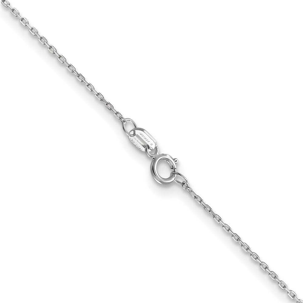 14k WG .8mm D/C Cable with Spring Ring Clasp Chain (0.92 grams)