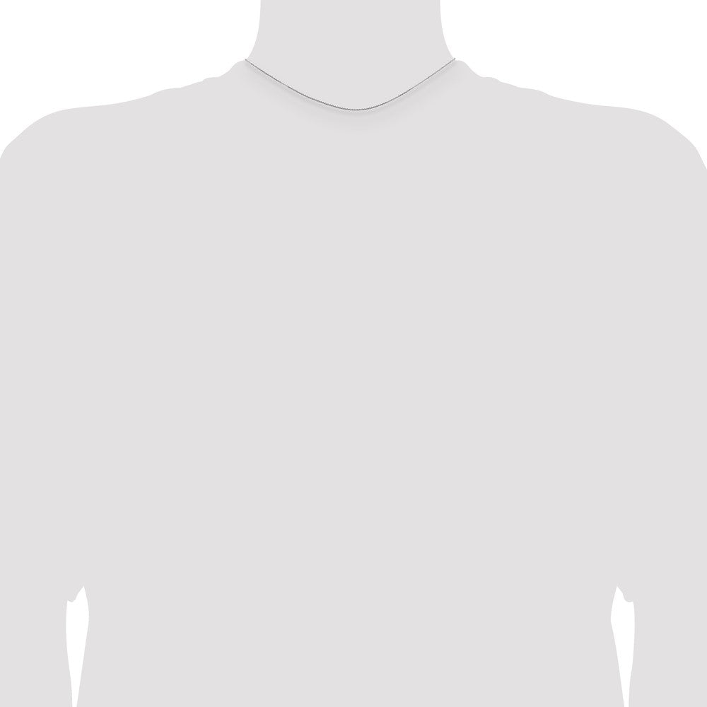 14k WG .8mm D/C Round Open Link Cable Chain (1.07 grams)