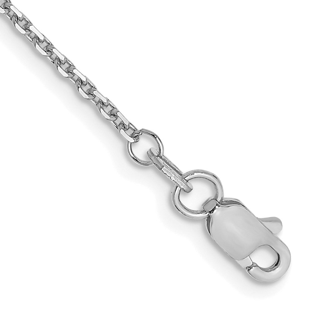 14k WG 1.4mm D/C Round Open Link Cable Chain Bracelet (1.67 grams)