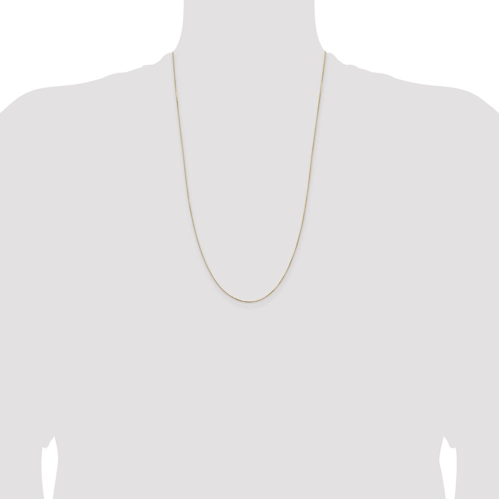 14k .5mm Box with Lobster Clasp Chain (1.02 grams)