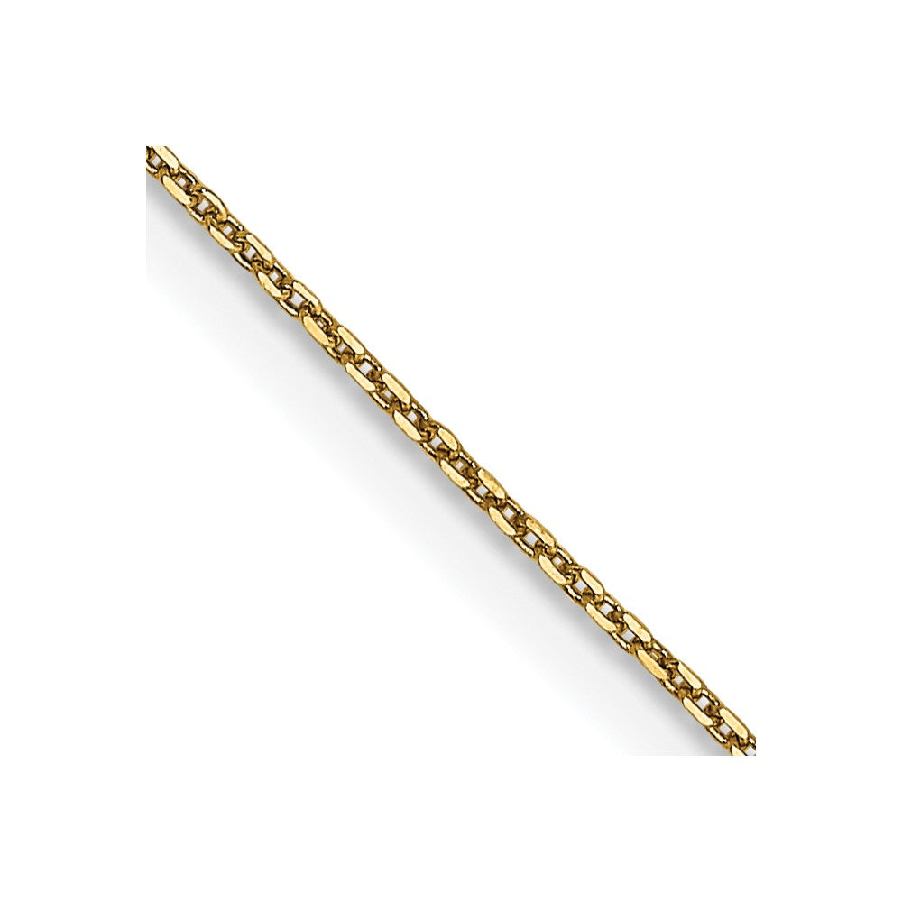 14k .65mm D/C Round Open Link Cable Chain (1.04 grams)