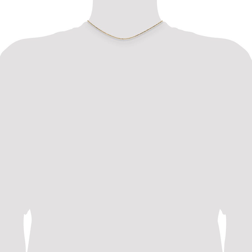 14k 1.4mm D/C Round Open Link Cable Chain (2.27 grams)