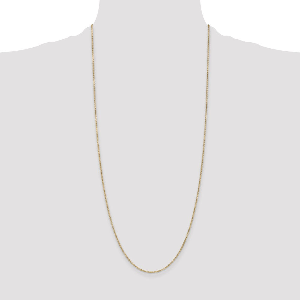 14k 1.4mm Round Open Wide Link Cable Chain (2.20 grams)