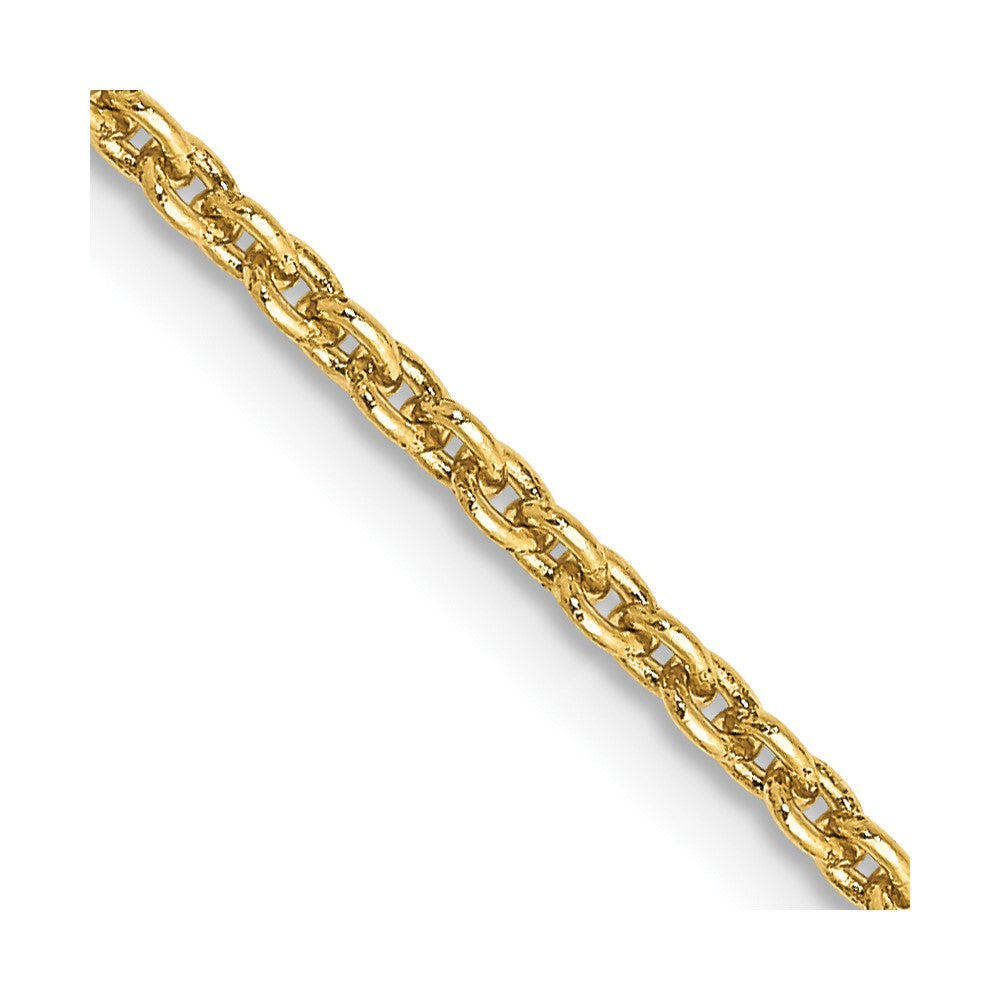 14k 2mm Round Open Link Cable Chain (3.72 grams)