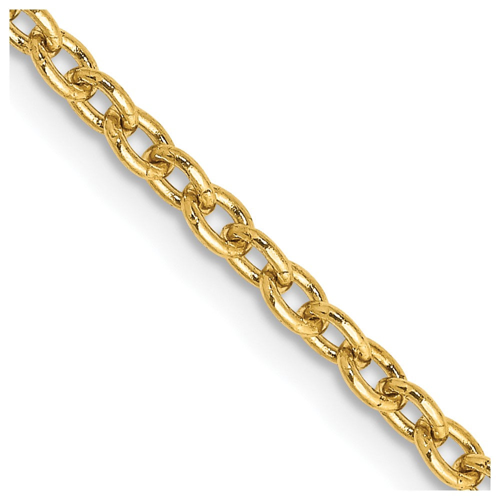 14k 2.4mm Round Open Link Cable Chain (5.31 grams)