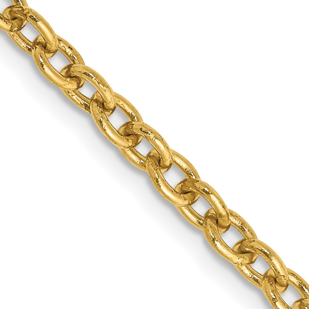 14k 3.2mm Round Open Link Cable Chain (10.49 grams)