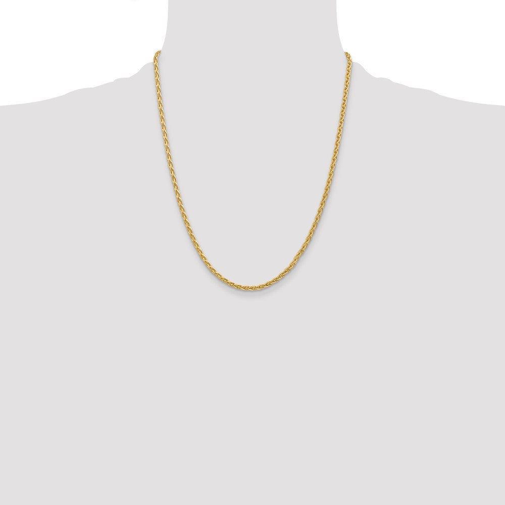 14k 3mm Parisian Wheat Chain (15.14 grams)
