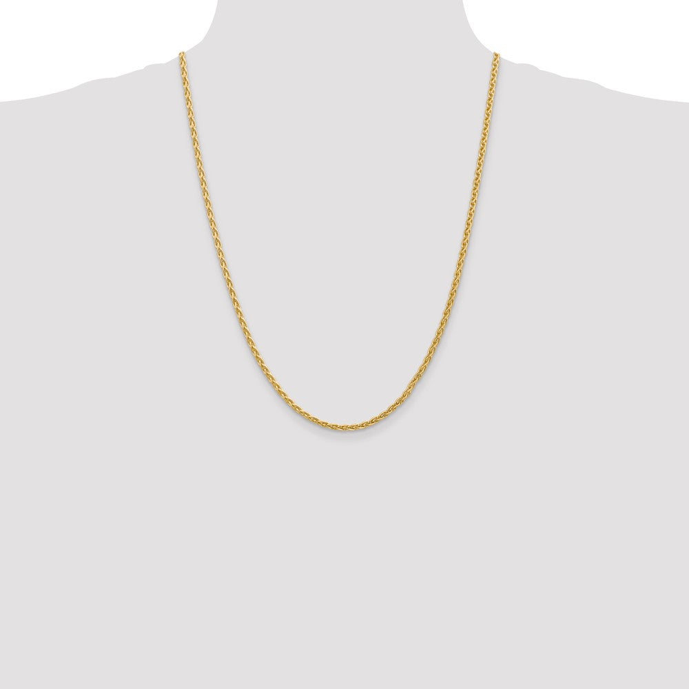 14k 3mm Parisian Wheat Chain (15.14 grams)