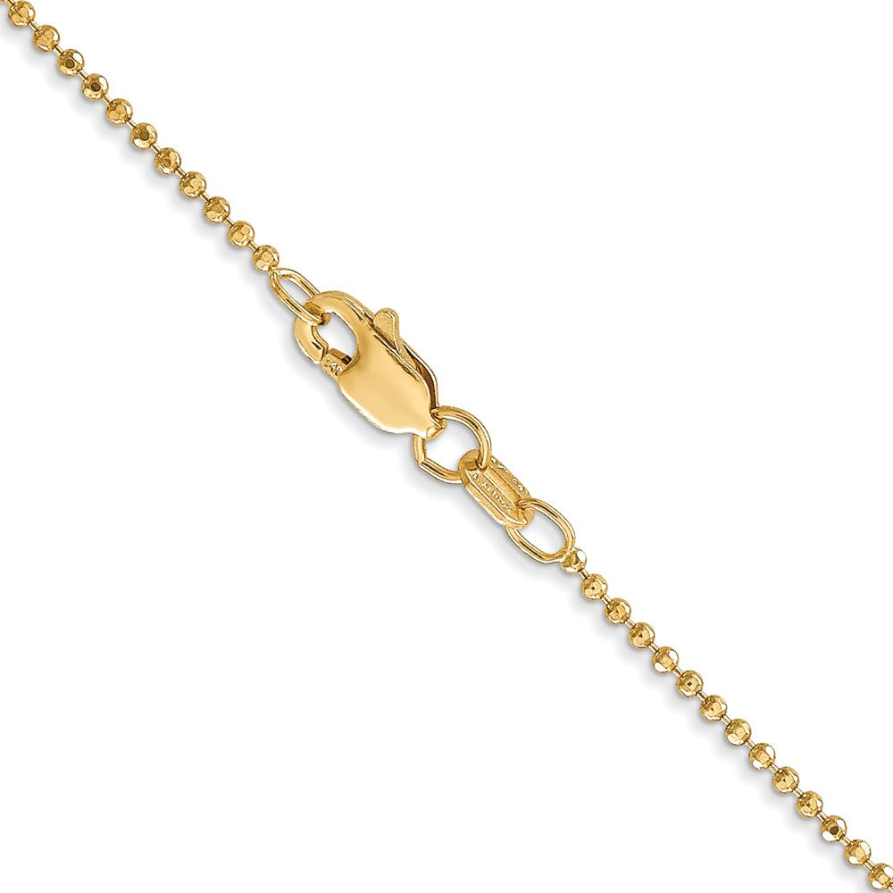 14k 1.2mm D/C Beaded Pendant Chain (2.07 grams)