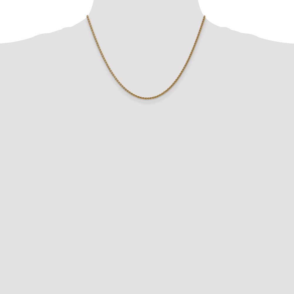 14k 1.05mm Spiga with Spring Ring Clasp Chain (1.82 grams)