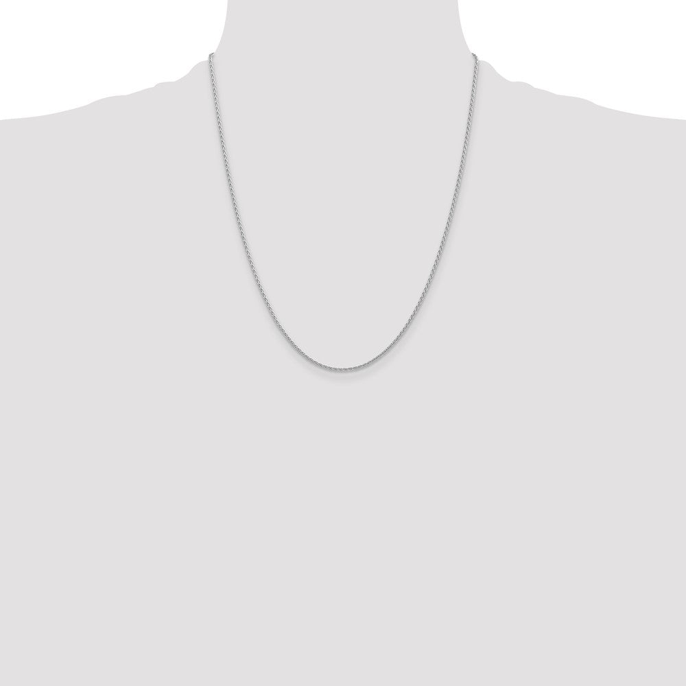 14k WG 1.5mm Parisian Wheat Chain (3.69 grams)