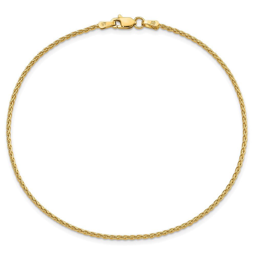14k 1.5mm Parisian Wheat Chain Bracelet (1.74 grams)