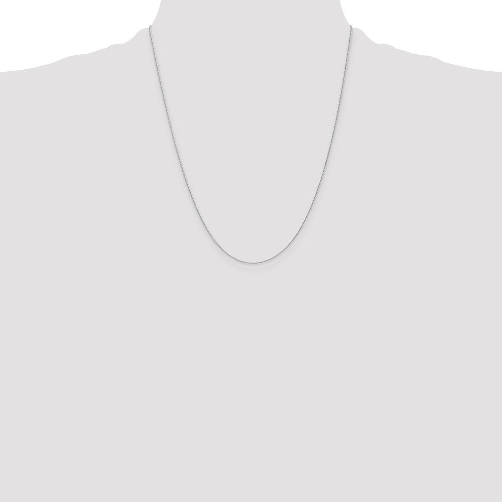 14k WG .8mm D/C Parisian Wheat Chain (1.58 grams)