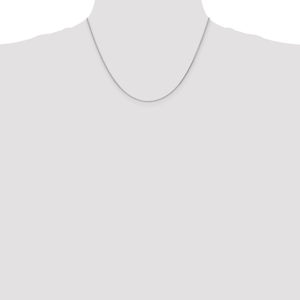 14k WG 1mm D/C Parisian Wheat Chain (2.13 grams)