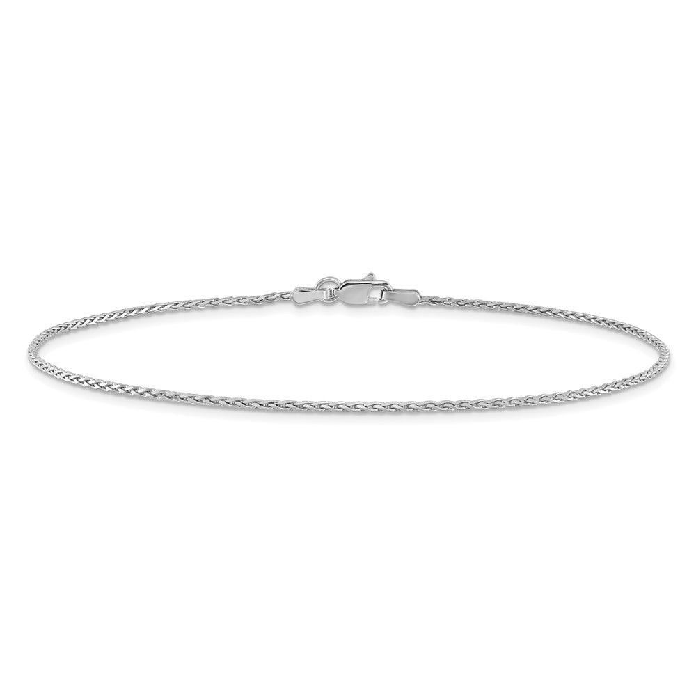 14K WG 1.4mm D/C Parisian Wheat Chain Bracelet (2.39 grams)