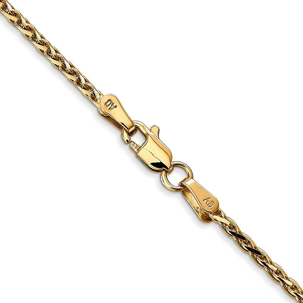 14K 1.6mm D/C Parisian Wheat Chain (5.85 grams)