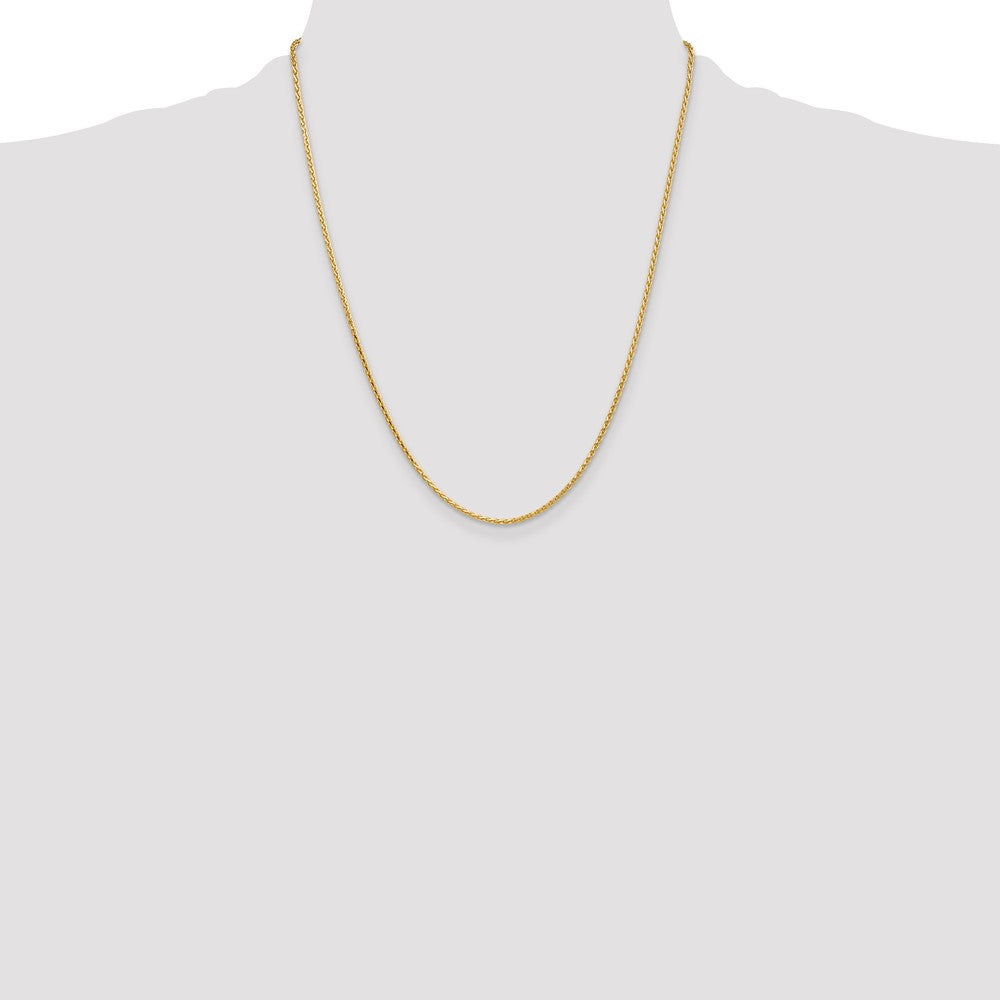 14K 1.6mm D/C Parisian Wheat Chain (5.85 grams)