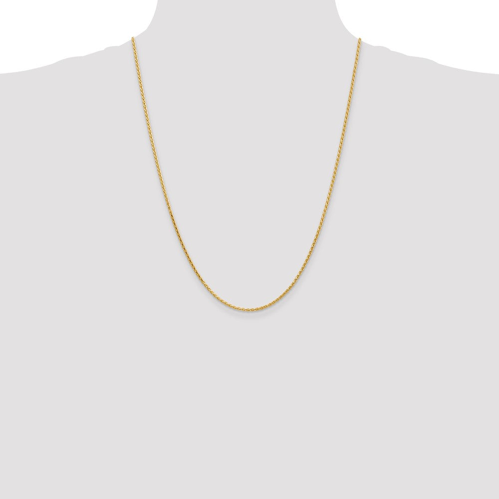 14K 1.6mm D/C Parisian Wheat Chain (5.85 grams)