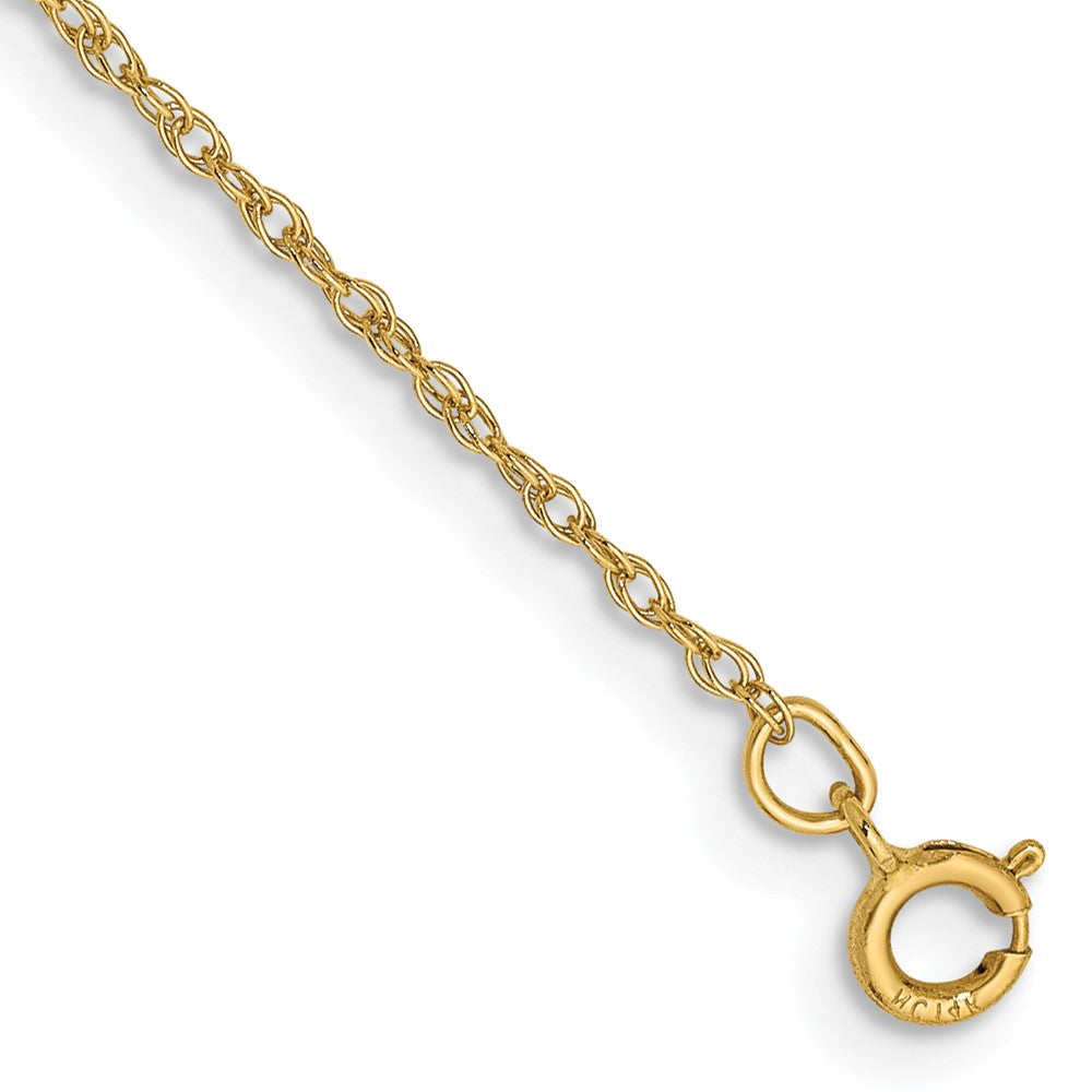 14k .8mm Light-Baby Rope Chain Bracelet (0.33 grams)