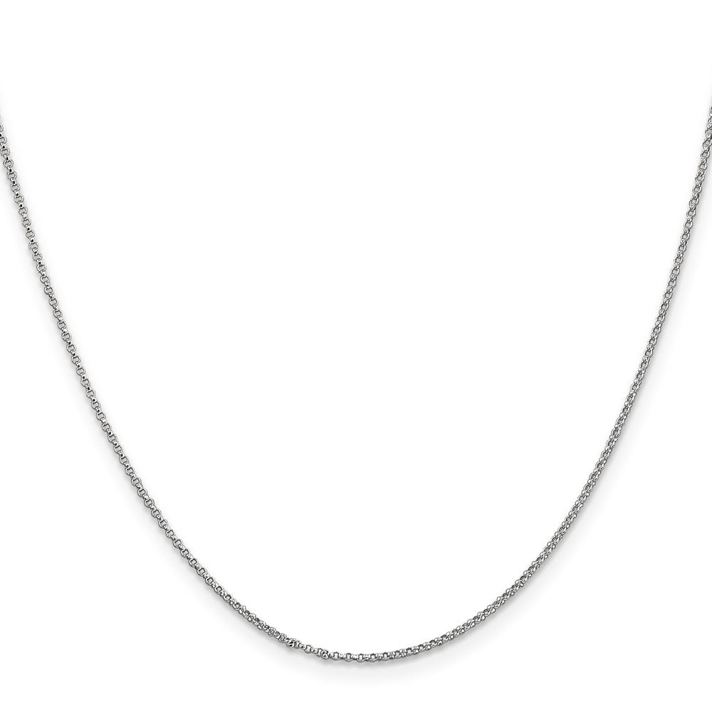 14k White Gold 1.15mm Rolo Pendant Chain (1.52 grams)