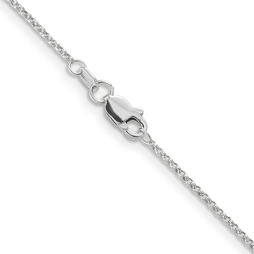 14k White Gold 1.15mm Rolo Pendant Chain (1.52 grams)