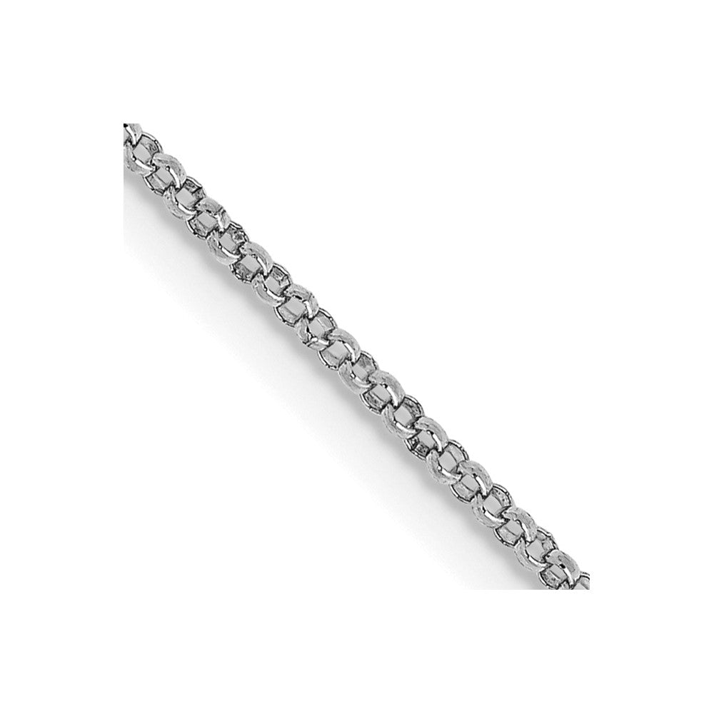 14k White Gold 1.15mm Rolo Pendant Chain (1.52 grams)