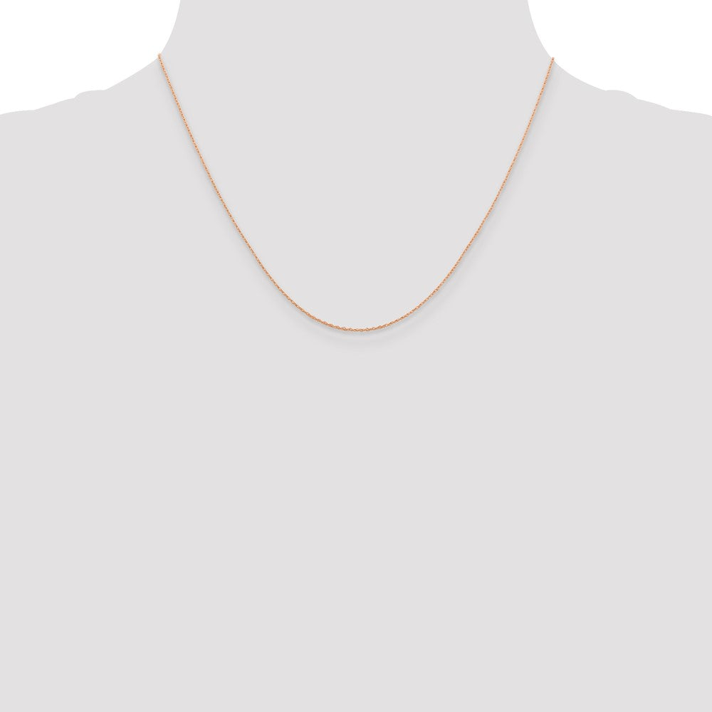 14k Rose Gold .5mm Baby Rope Chain (0.30 grams)