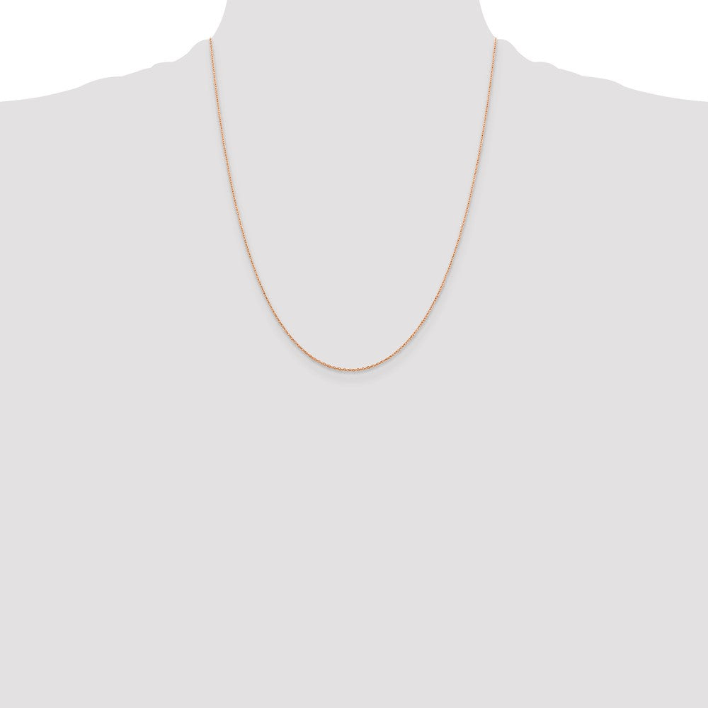 14k Rose Gold .5mm Baby Rope Chain (0.30 grams)