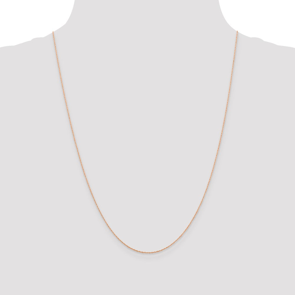 14k Rose Gold .5mm Baby Rope Chain (0.30 grams)