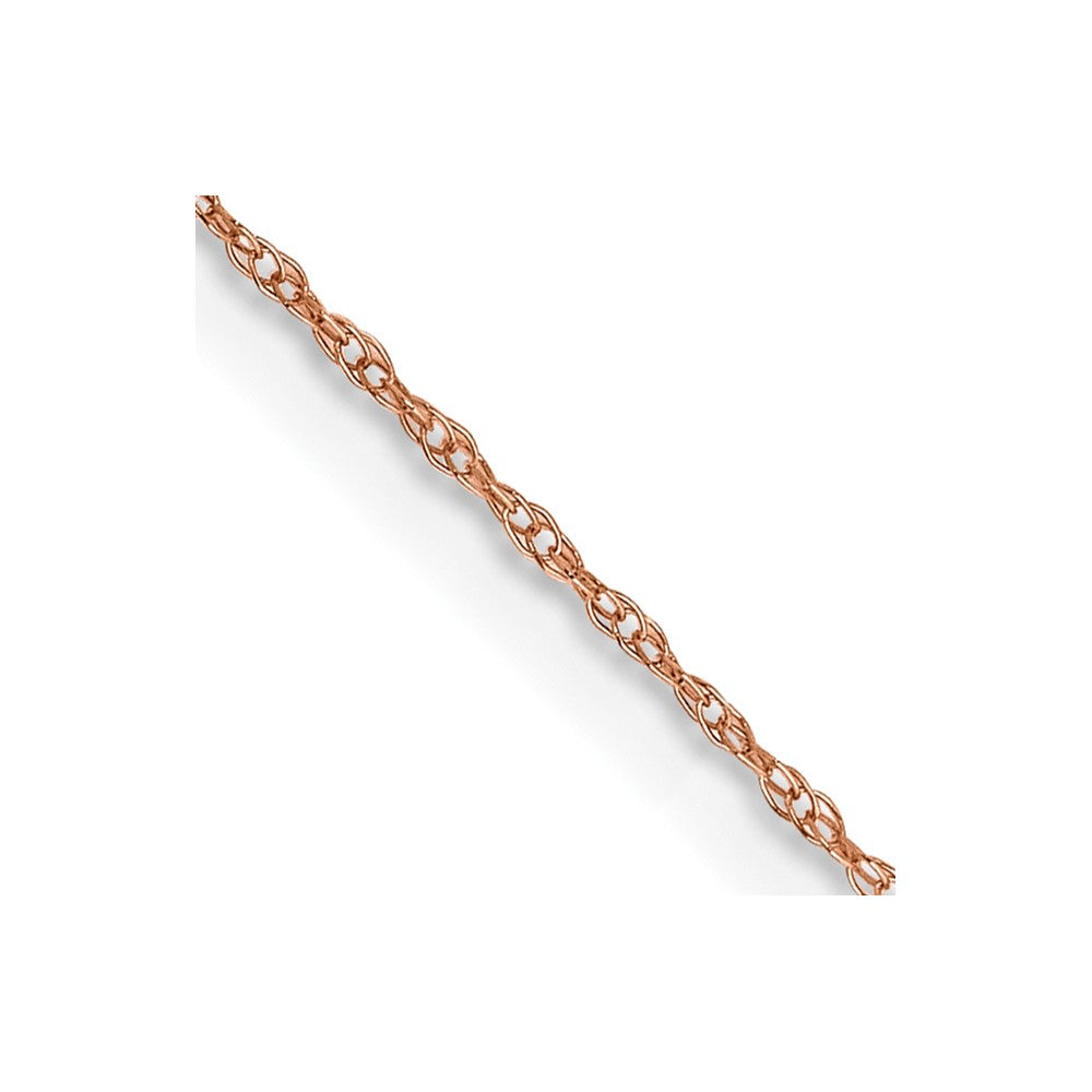 14k Rose Gold .5mm Baby Rope Chain (0.30 grams)