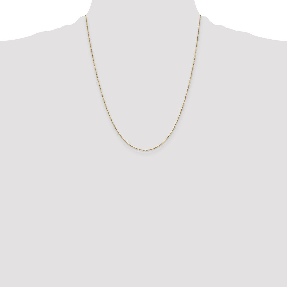 14k .9mm D/C Round Open Link Cable Chain (1.56 grams)