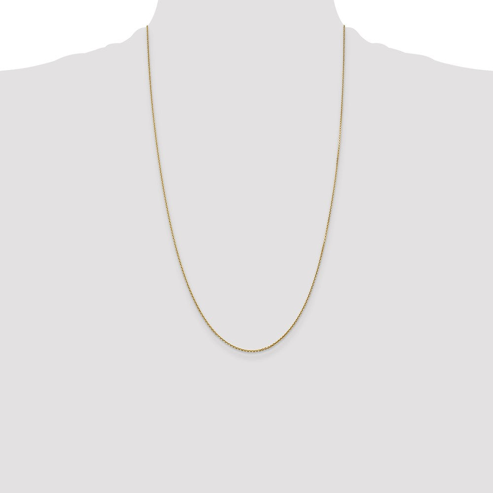 14k .9mm D/C Round Open Link Cable Chain (1.56 grams)