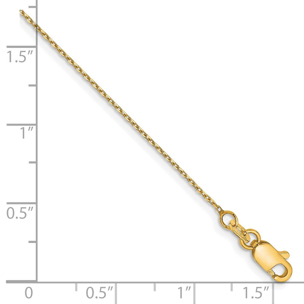 14k .8mm D/C Forzantine Cable Chain Bracelet (0.83 grams)