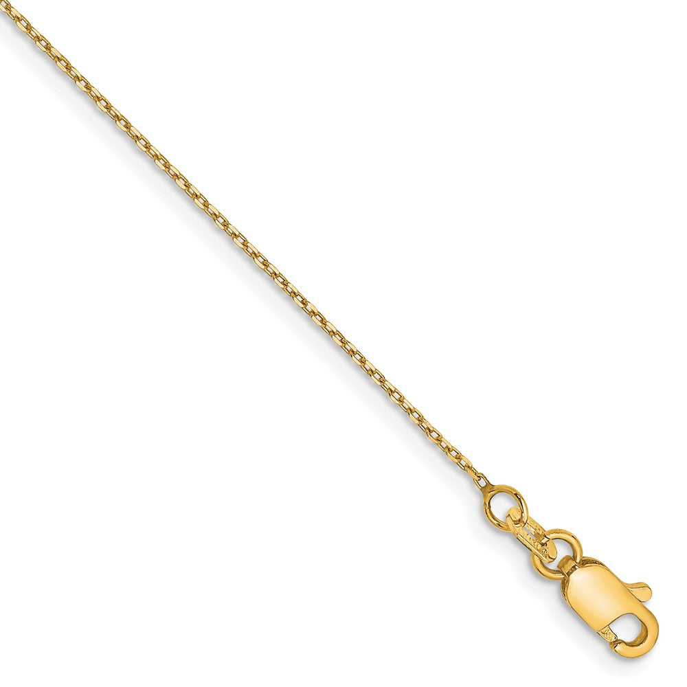 14k .8mm D/C Forzantine Cable Chain Bracelet (0.83 grams)