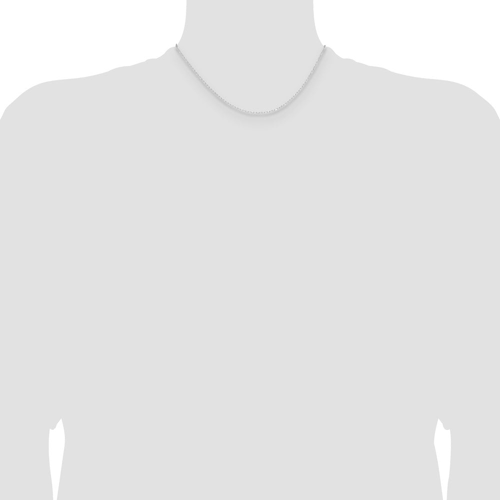 14k White Gold .8mm D/C Forzantine Cable Chain (1.09 grams)