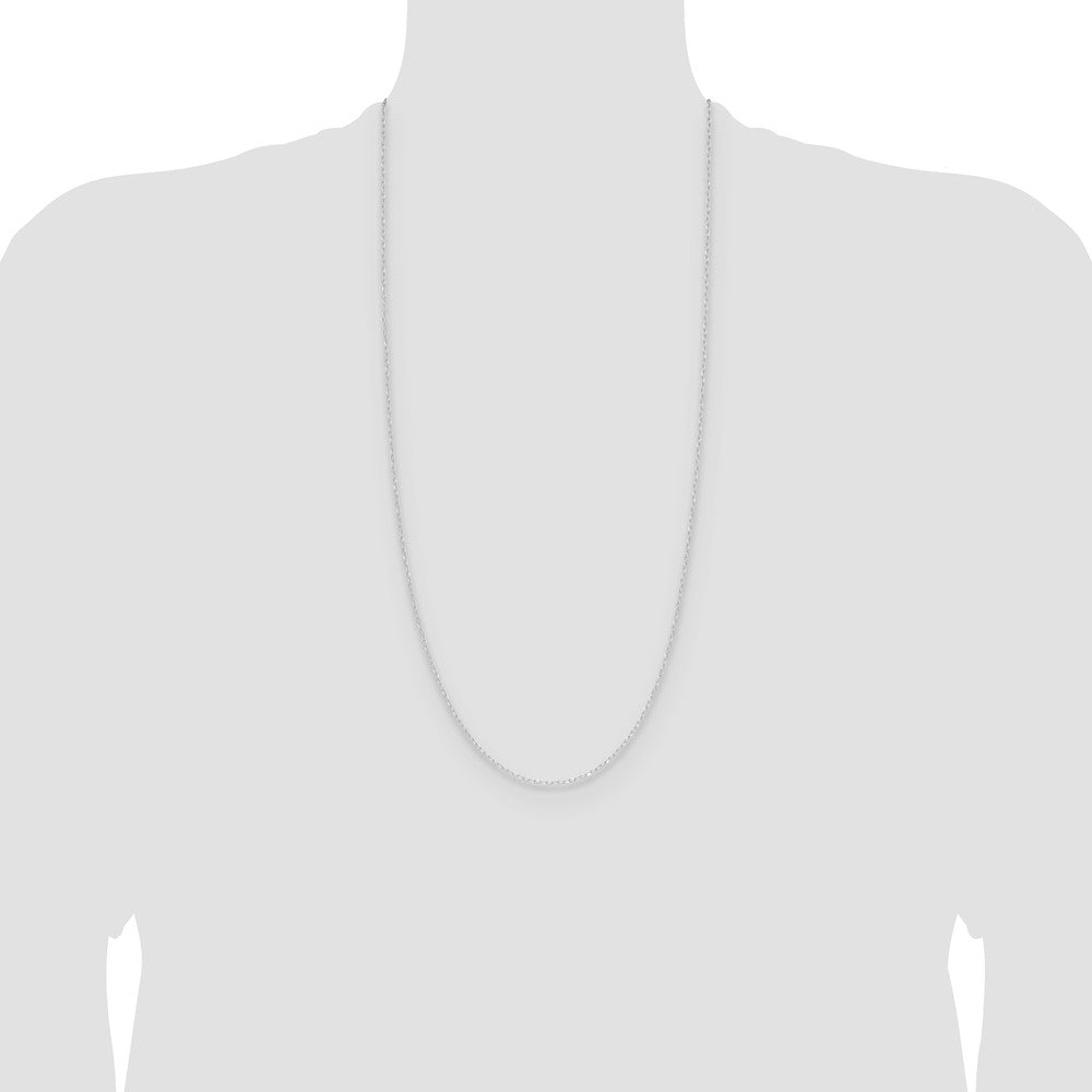 14k White Gold .8mm D/C Forzantine Cable Chain (1.09 grams)